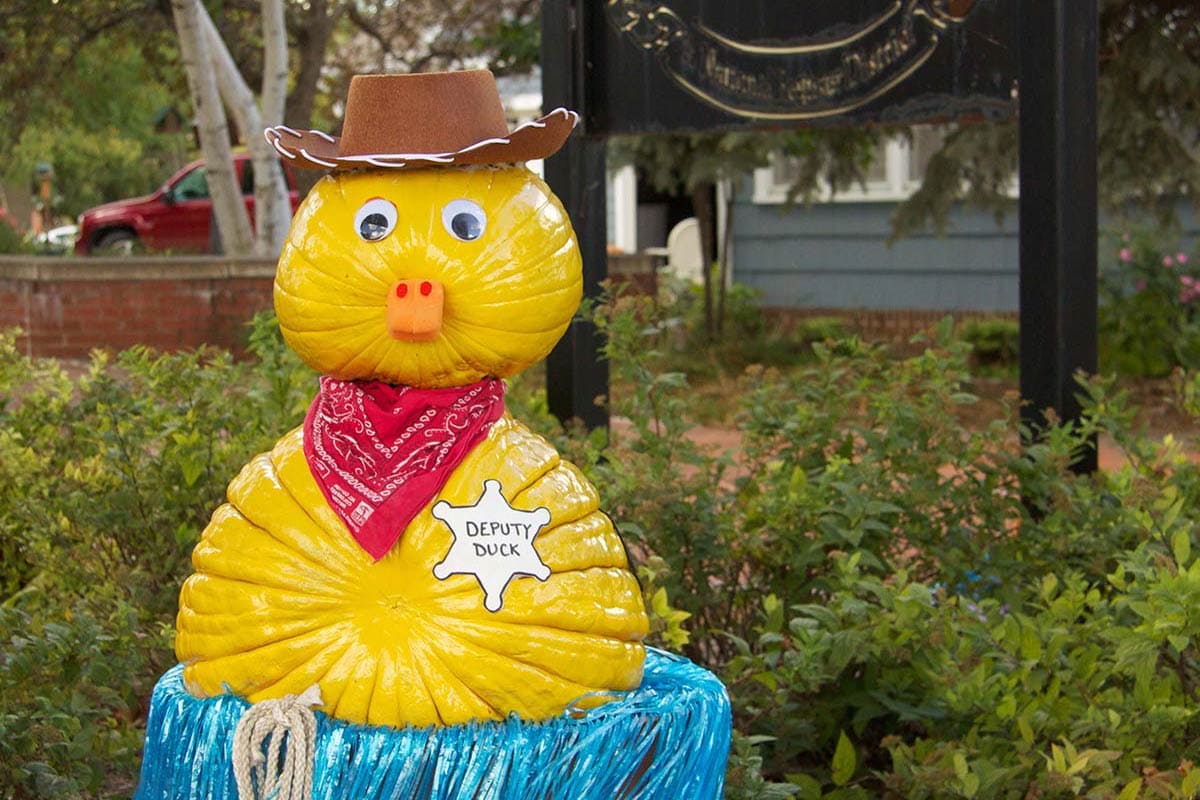 2012 Rubber Duck Pumpkin Topiary Display
