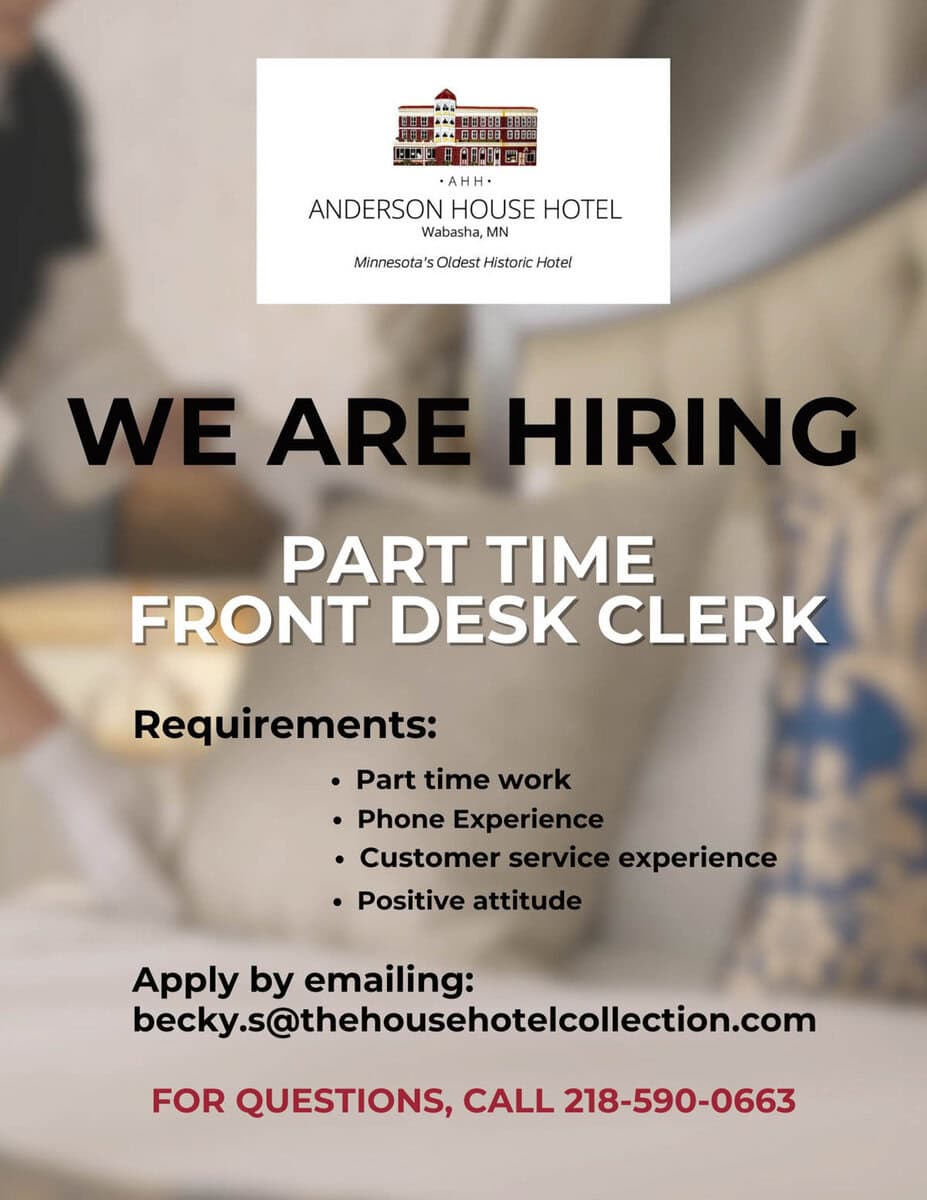 Andersonhouse Joblisting - Wabasha-Kellogg Chamber &Amp;Amp; Cvb