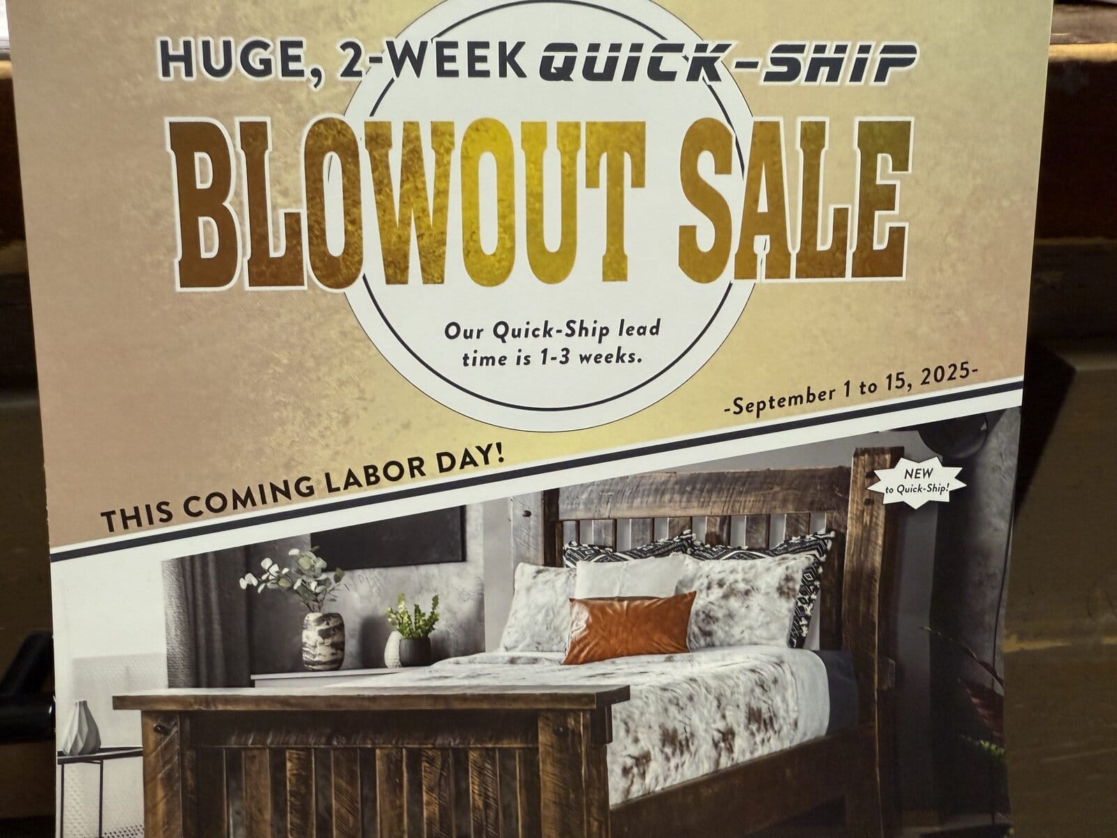 Quick Ship Bedroom Blowout Sale