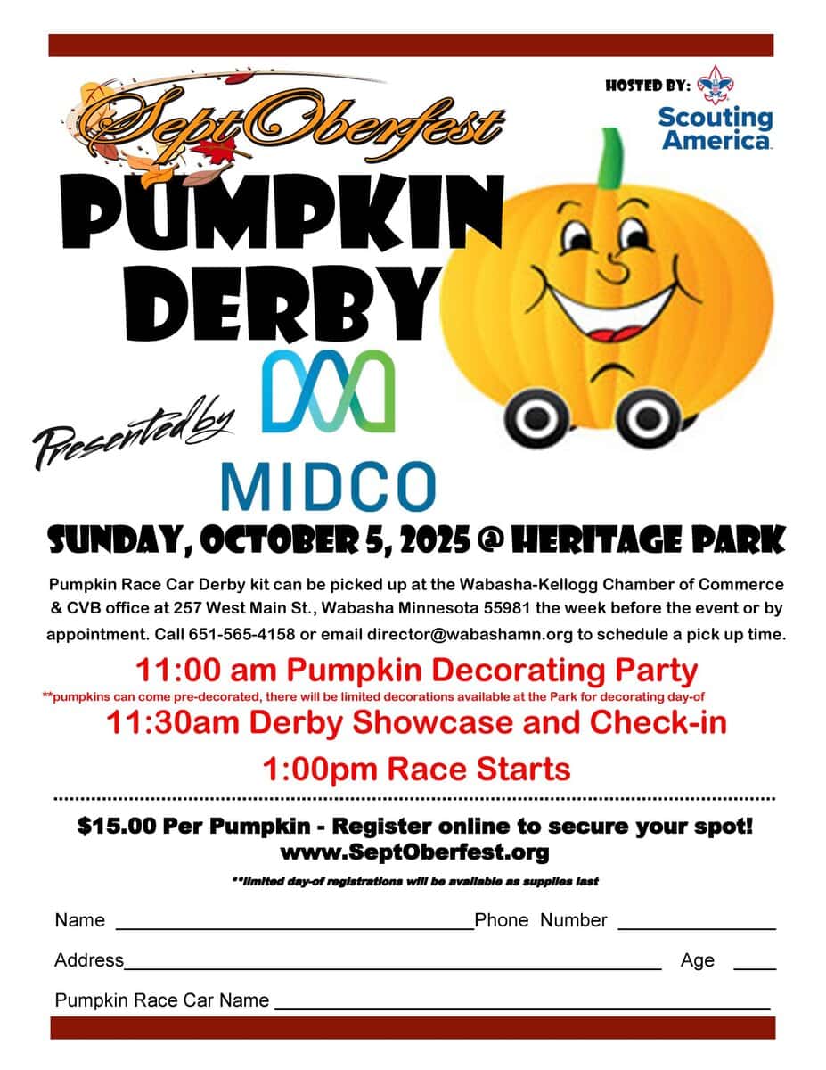 Pumpkin Derby 2025 Page 1 Scaled - Wabasha-Kellogg Chamber &Amp;Amp; Cvb