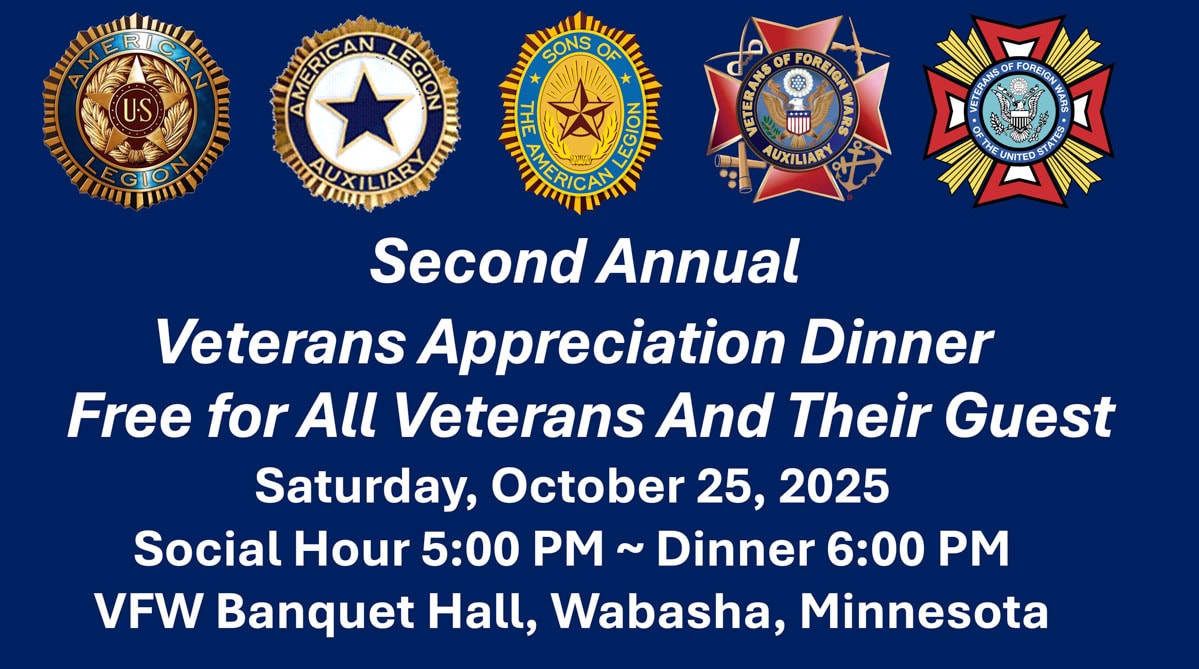 Vfw Veterans Appreciation Dinner - Wabasha-Kellogg Chamber &Amp;Amp; Cvb