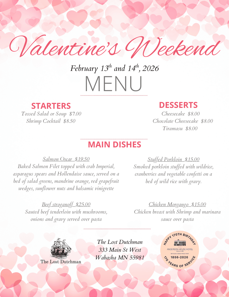 Valentines Weekend - Wabasha-Kellogg Chamber &Amp;Amp; Cvb