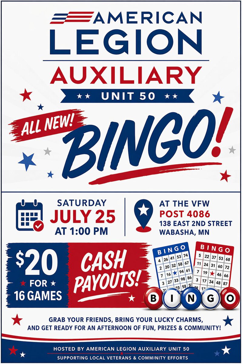 Bingo 7 - Wabasha-Kellogg Chamber &Amp; Cvb