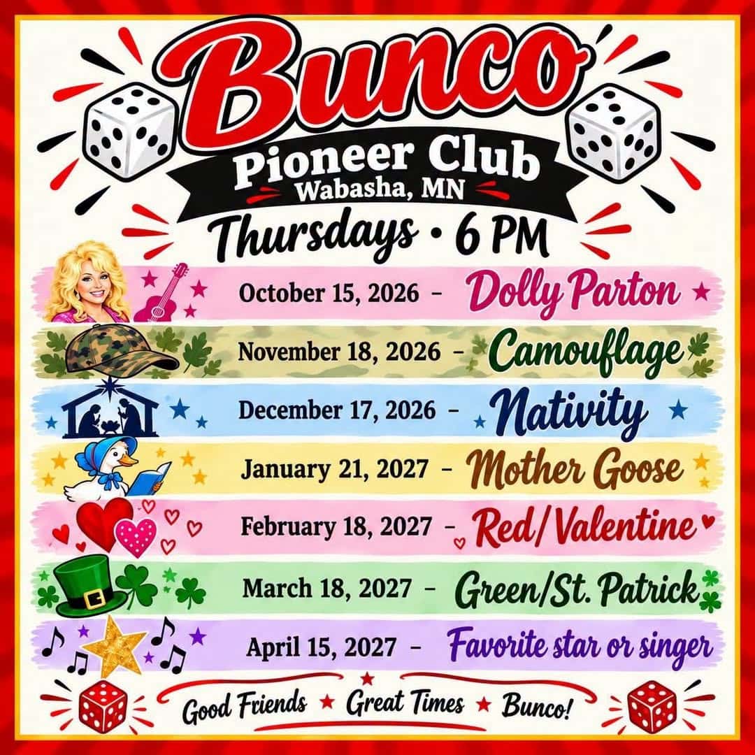 Bunco - Wabasha-Kellogg Chamber &Amp; Cvb