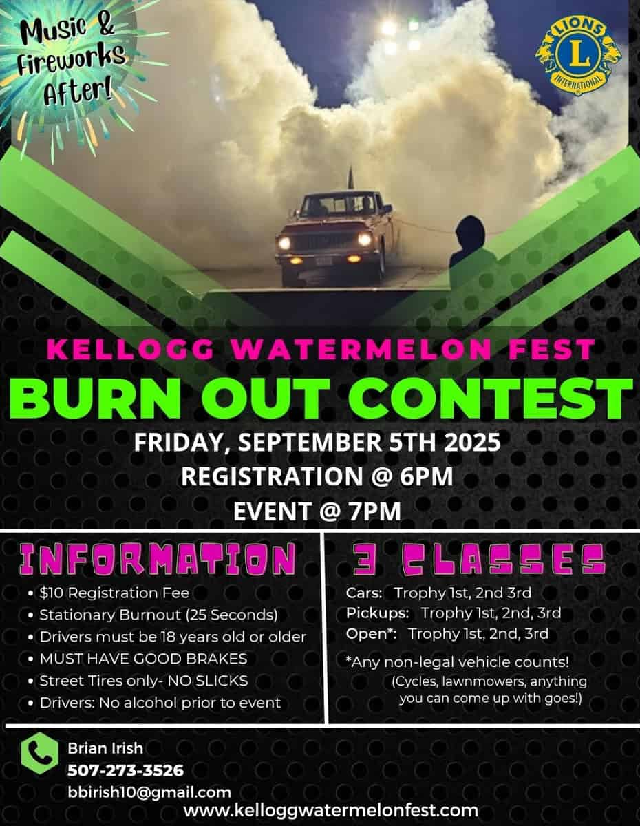 Kellogg Watermelon Fest Burn Out Contest