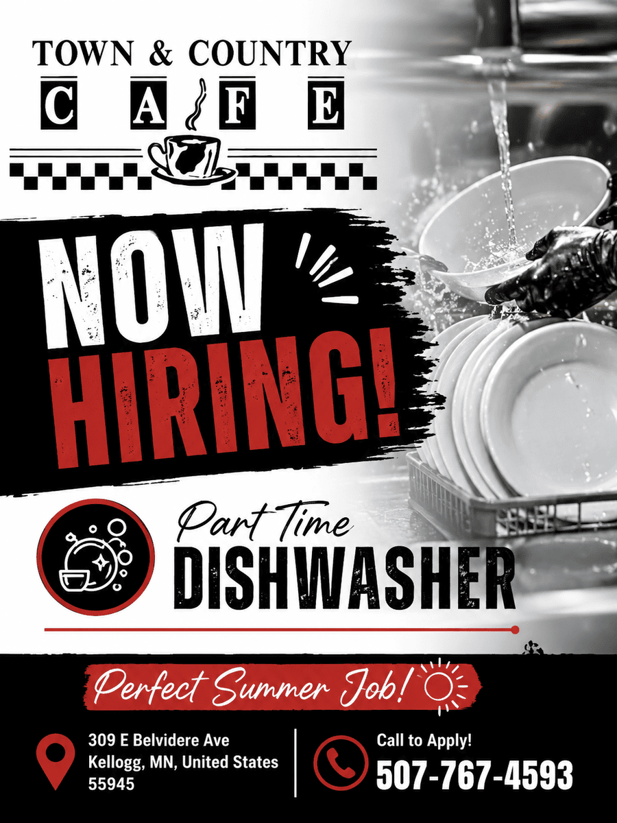 Dishwasher Town Country Cafe - Wabasha-Kellogg Chamber &Amp;Amp; Cvb