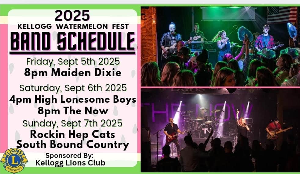 2025 Kellogg Watermelon Fest Band Schedule