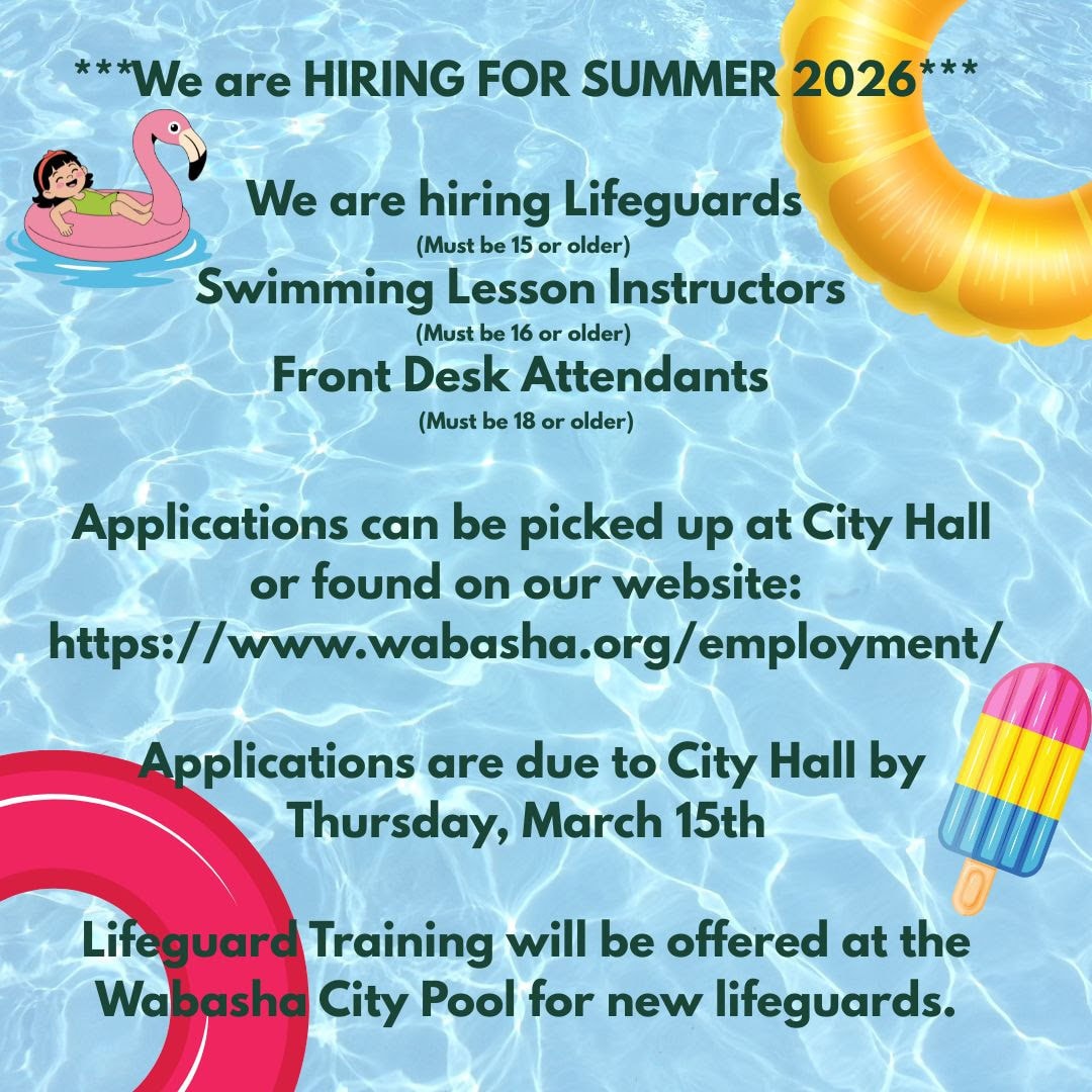Pool Jobs - Wabasha-Kellogg Chamber &Amp;Amp; Cvb