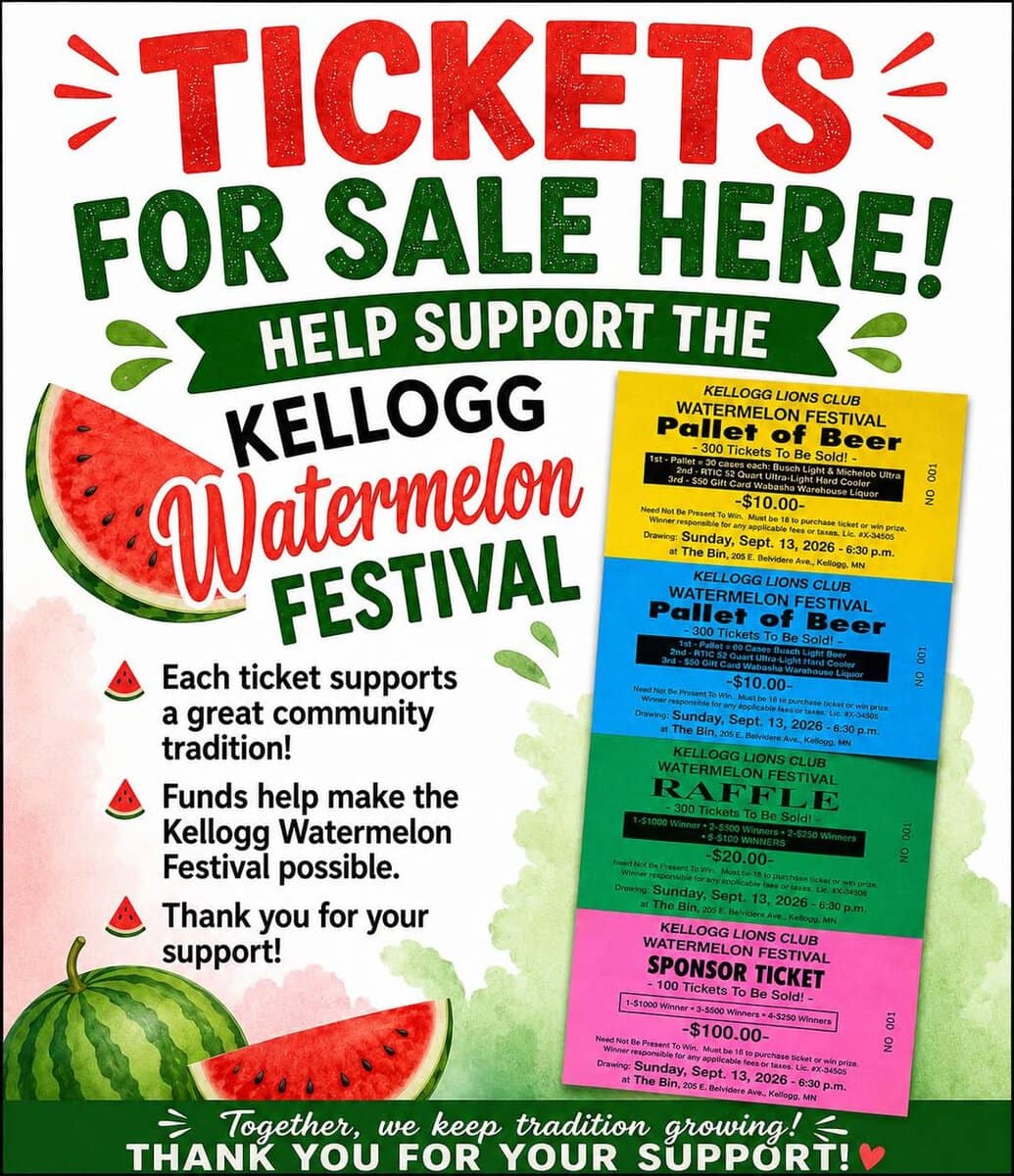 Raffle Raffle 2 - Wabasha-Kellogg Chamber &Amp; Cvb